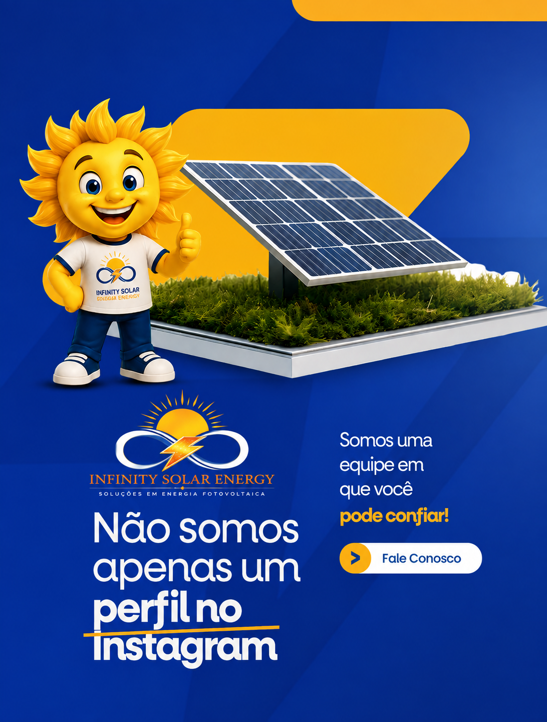 Mascote e equipe INFINITY Solar Energy